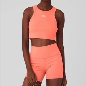 Alo Yoga Alo Aspire Tank Ribbed Candy Orange